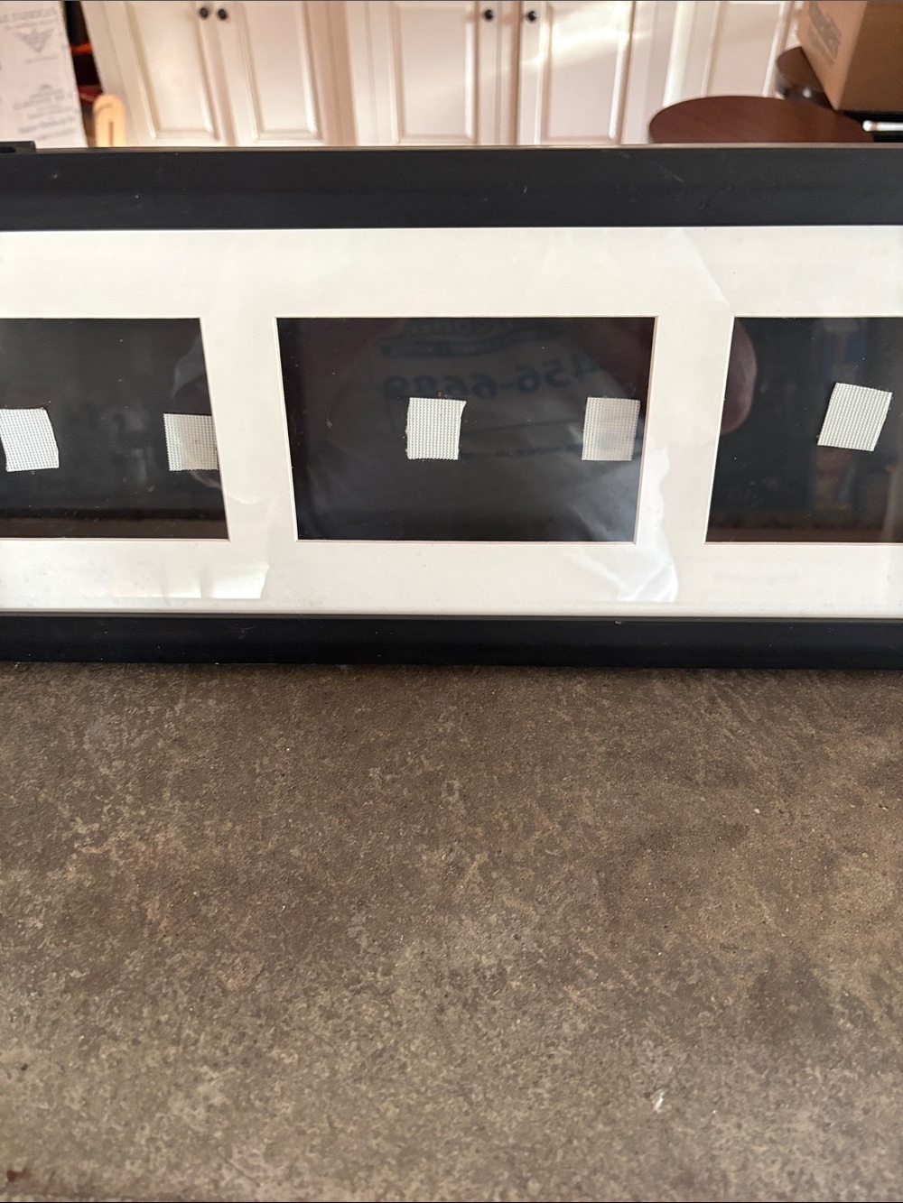 Black Multi-Opening Photo Frame with White Mats